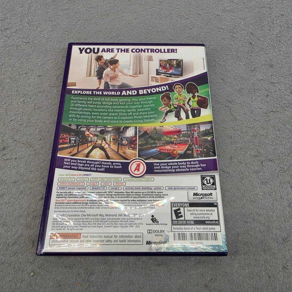 Xbox 360 Kinect Adventures! Game Microsoft 2010‎ Action Adventure ESRB Everyone